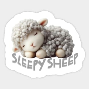 Sleepy Sheep Sticker